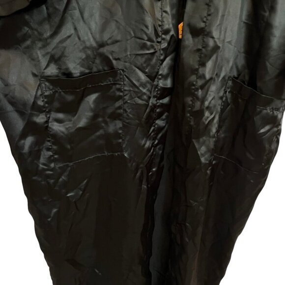 Dachunghwa Unisex Black Embroidered Dragon Satin Robe Kimono Vtg 90s Y2K NO BELT - Picture 7 of 14